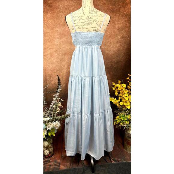 And Now This Women's Cut Out Tiered Maxi Dress - Periwinkle Blue - size XS - Picture 14 of 16